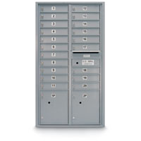 20 Door Standard 4C Mailbox with (2) Parcel Lockers